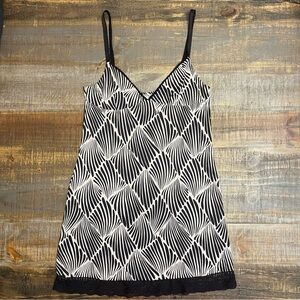 Old navy intimates Black and White Patterned mini Slip Dress